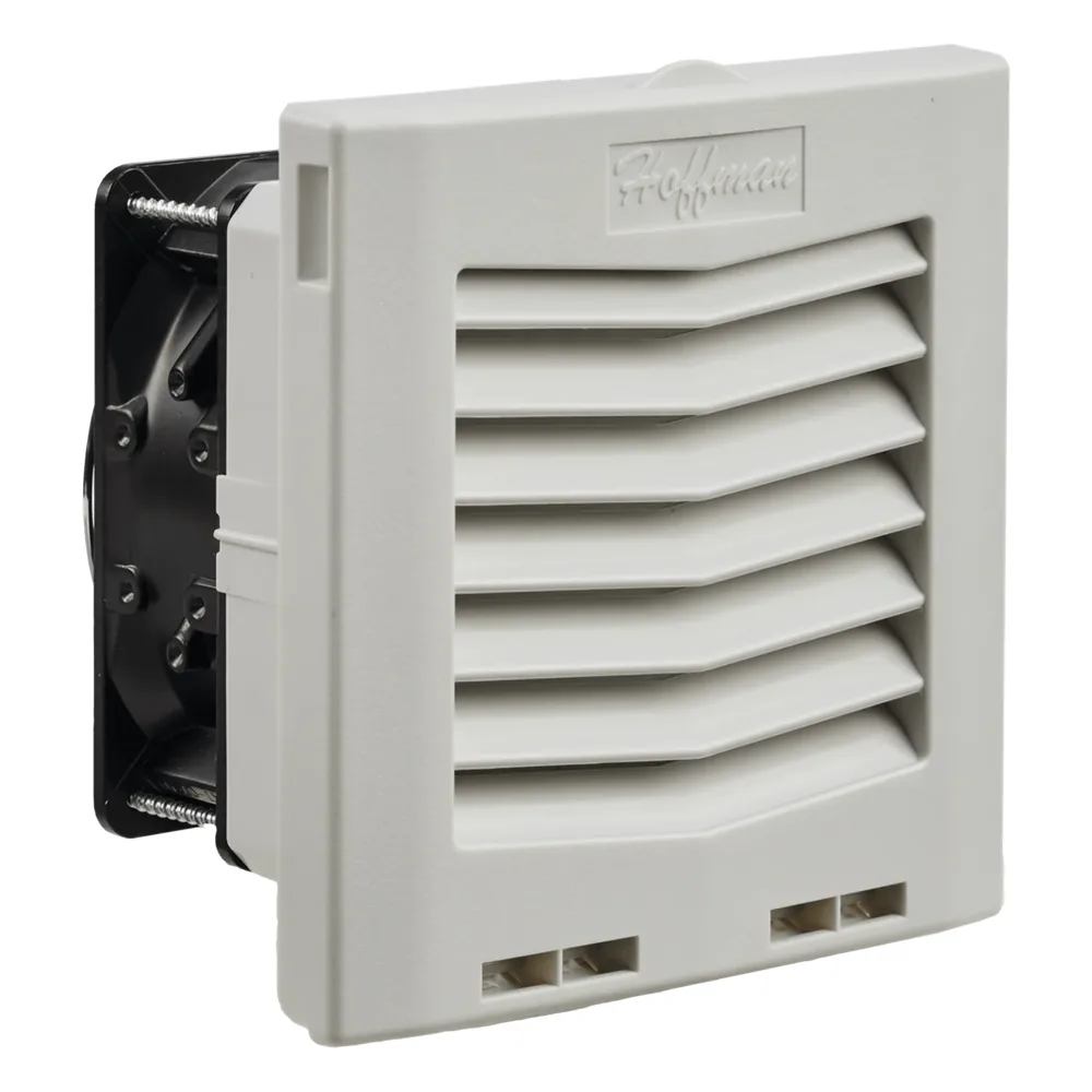 Ventilador con Filtro de Montaje Lateral HF05 / Flujo de Aire 35 CFM (59 m³/h) / 115 Vca / IP54 / Color Gris Claro