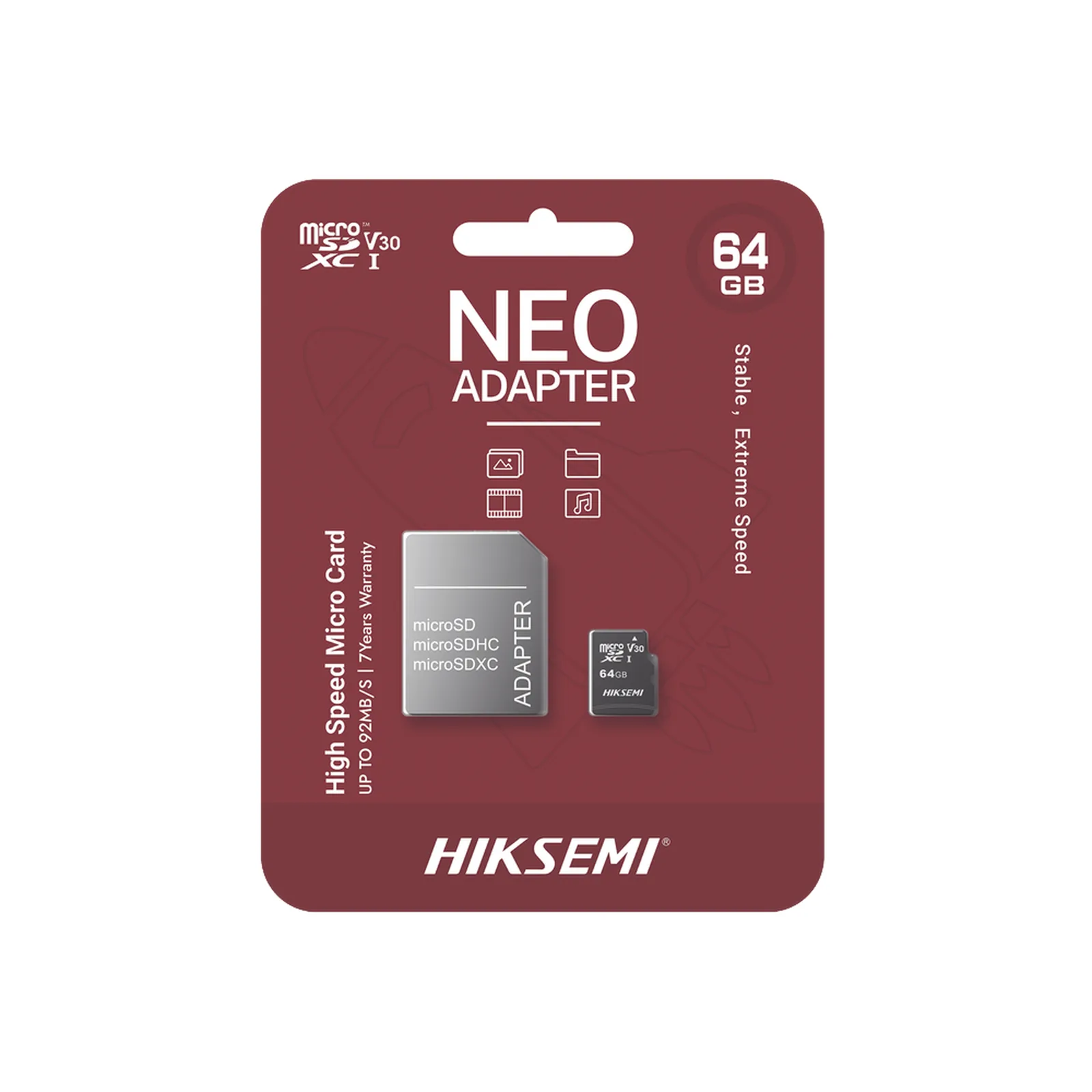 Memoria microSD con Adaptador / 64 GB / Clase 10 / NAND TLC / 92 MB/s Lectura / Multipropósito