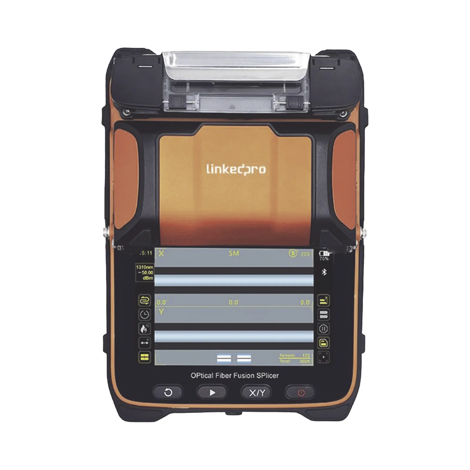 Fusionadora de Fibra Óptica Multimodo y Monomodo / 6 Motores / Alineación por Núcleo / OPM + VFL / Cleaver Eléctrico de un Solo Paso / Capacitación Remota Gratuita