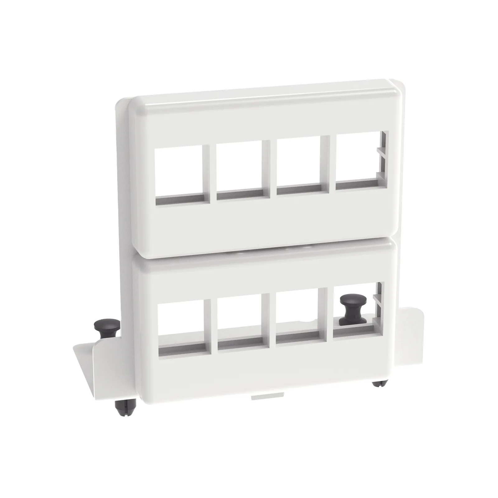 Patch Panel de 8 Puertos Keystone, Para Uso con Gabinetes Multipropósito, de Instalación a Presión, Color Blanco