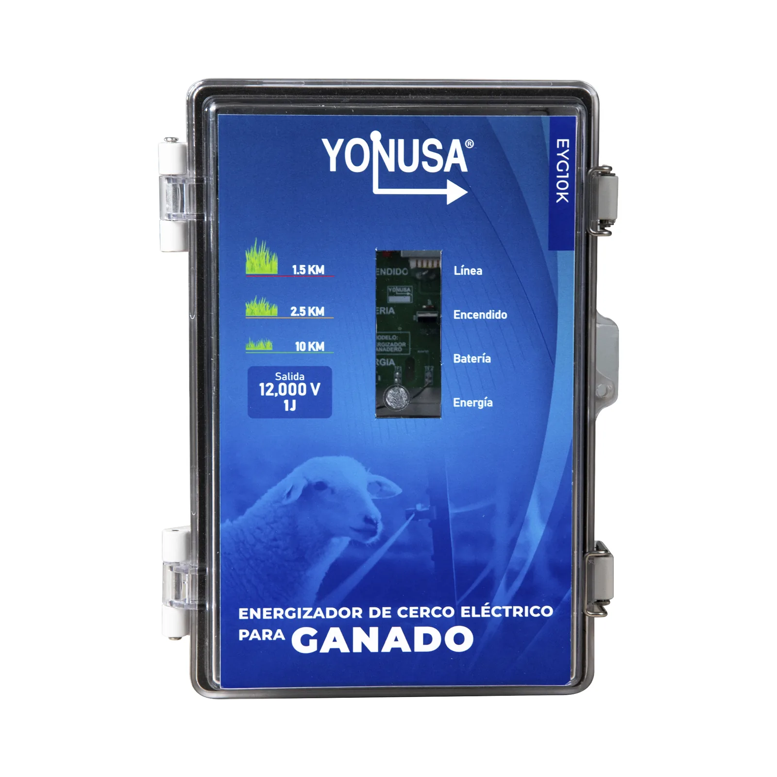 Energizador para Ganado 10,000Volts-2JOULES/ 25,000 metros lineales de protección / Cercas Electrificadas