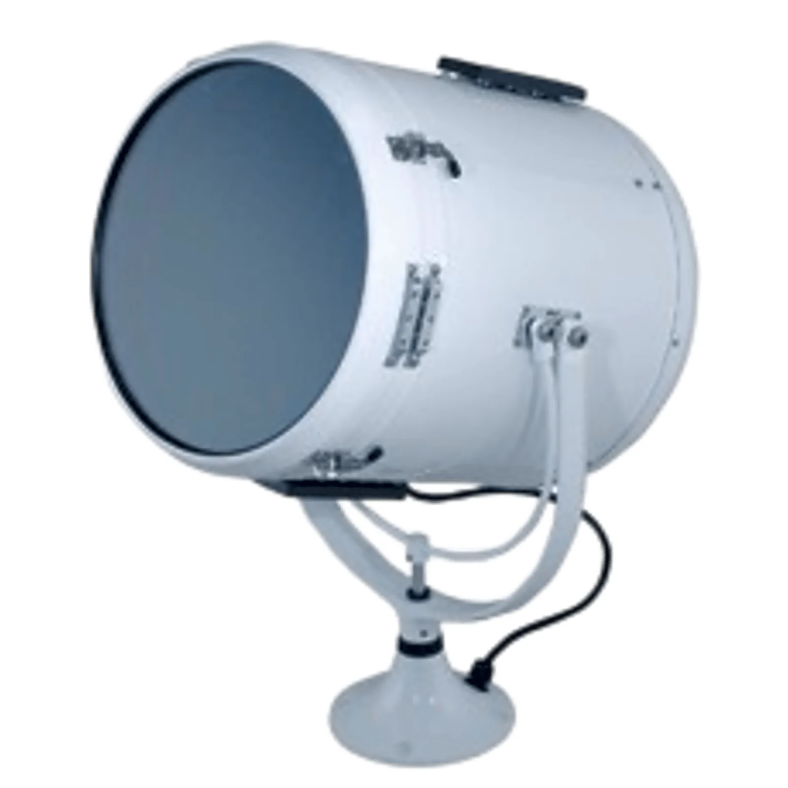 Reflector marino en pedestal mediano serie Solar Ray de 10" en carcasa color blanco