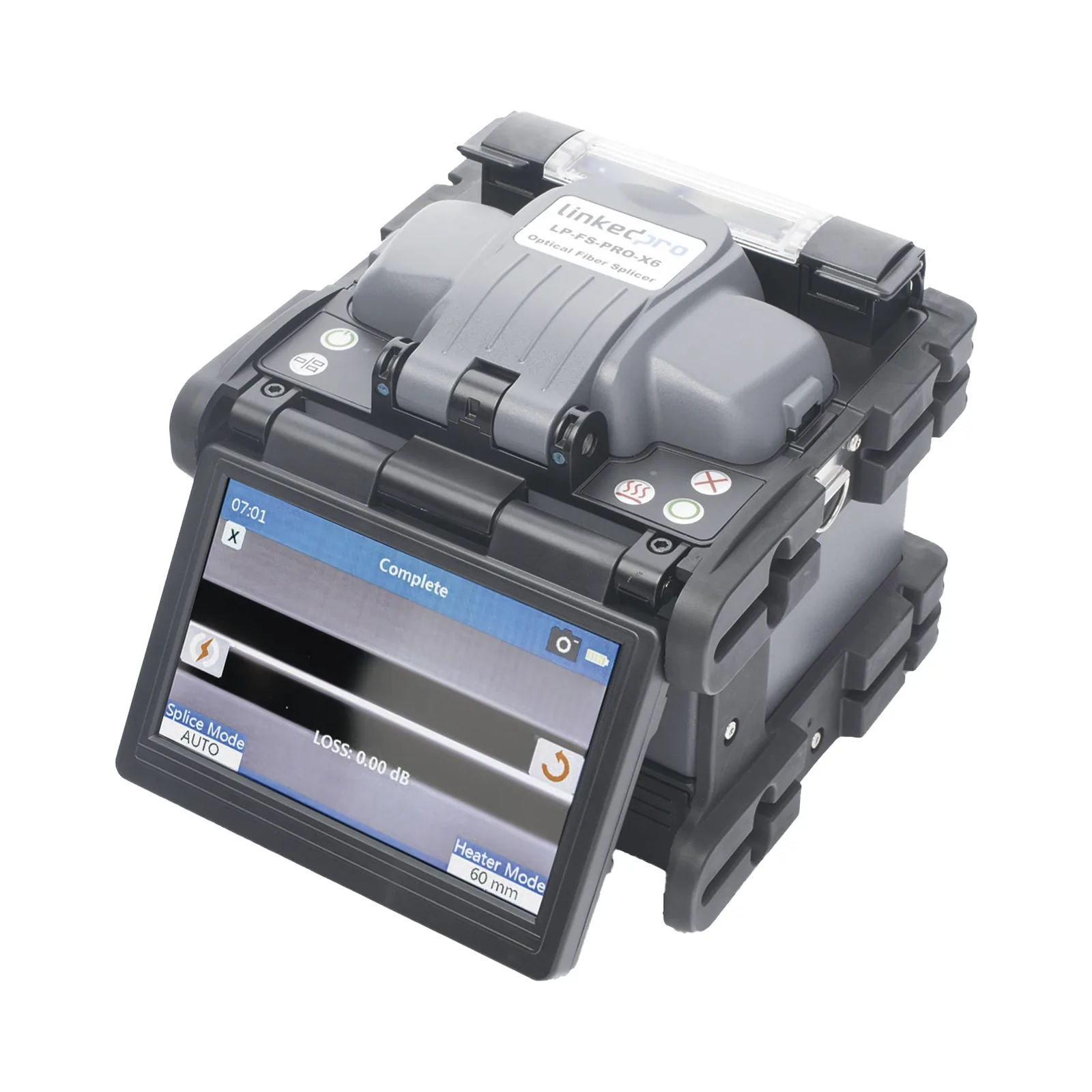 Fusionadora de Fibra Óptica Multimodo y Monomodo / Alineación por Núcleo / 6 Motores para Mejor Precisión en el Empalme / Capacitación Remota Gratuita