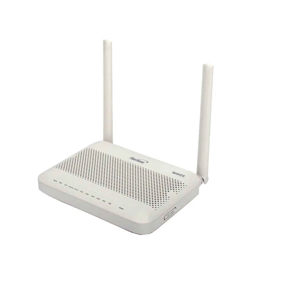 ONU GPON WiFi 6, (2.4/5 GHz), 2 Antenas de 5 dBi, Compatible con OLT de Terceros, 4 puertos Gigabit + 1 POTS + 2 USB, conector SC/UPC