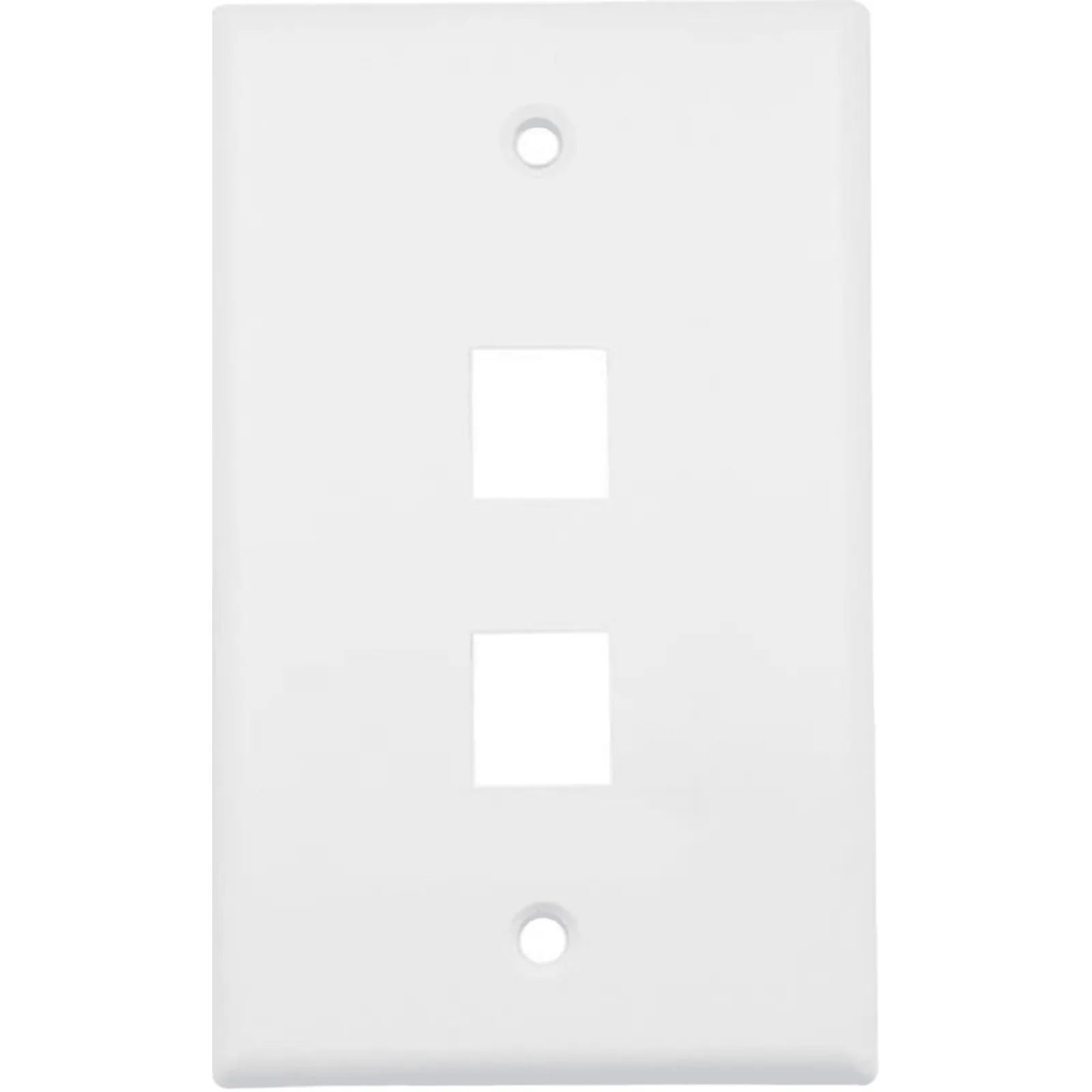 Placa de Pared (Face Plate) / 2 Puertos / Color Blanco / Caja con 20 Piezas / ABS