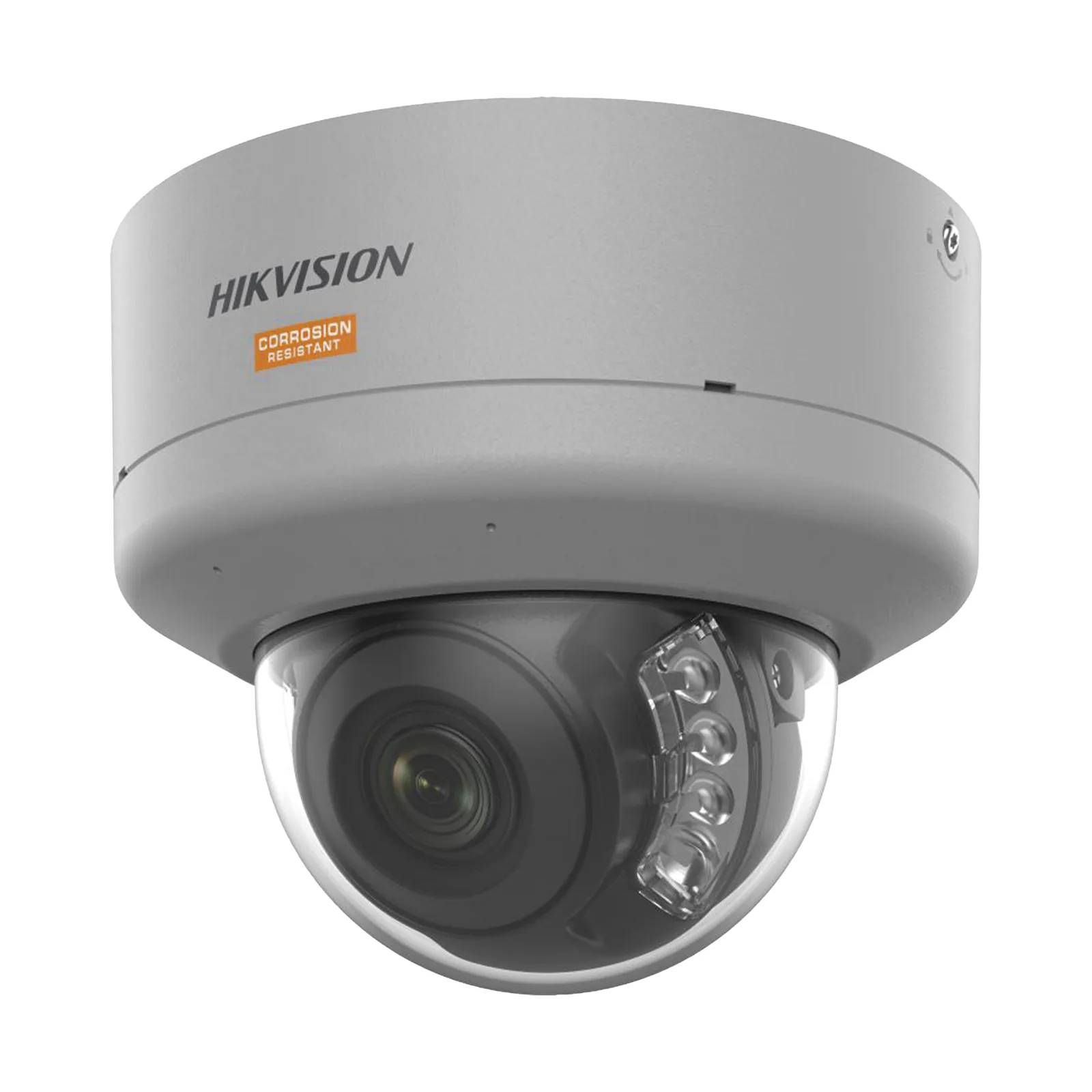 [Dual Light + ColorVu] Domo IP PTR 4 Megapixel / Lente 2.8 mm / Polimero Anticorrosivo (Ideal para Zonas Costeras o Alta Salinidad) / 40 Mts IR + 40 Mts Luz Blanca / 2 Micrófonos Integrados / WDR 130 dB / IP68 / IK10