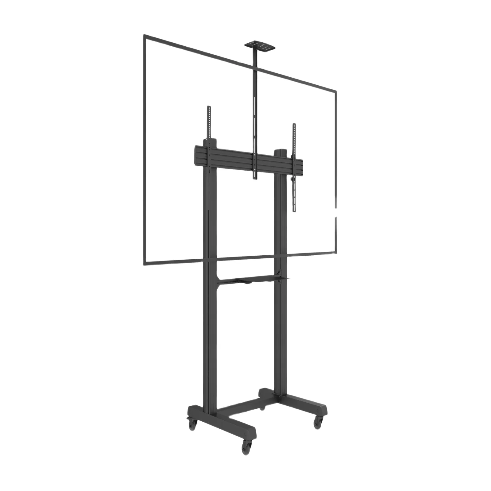 Montaje de Piso Móvil para Pantallas de 65 in a 100 in | vesa 100 x 100 hasta 1000 x 600 | carga maxima soportada 120kg| Fabricado en aluminio y acero