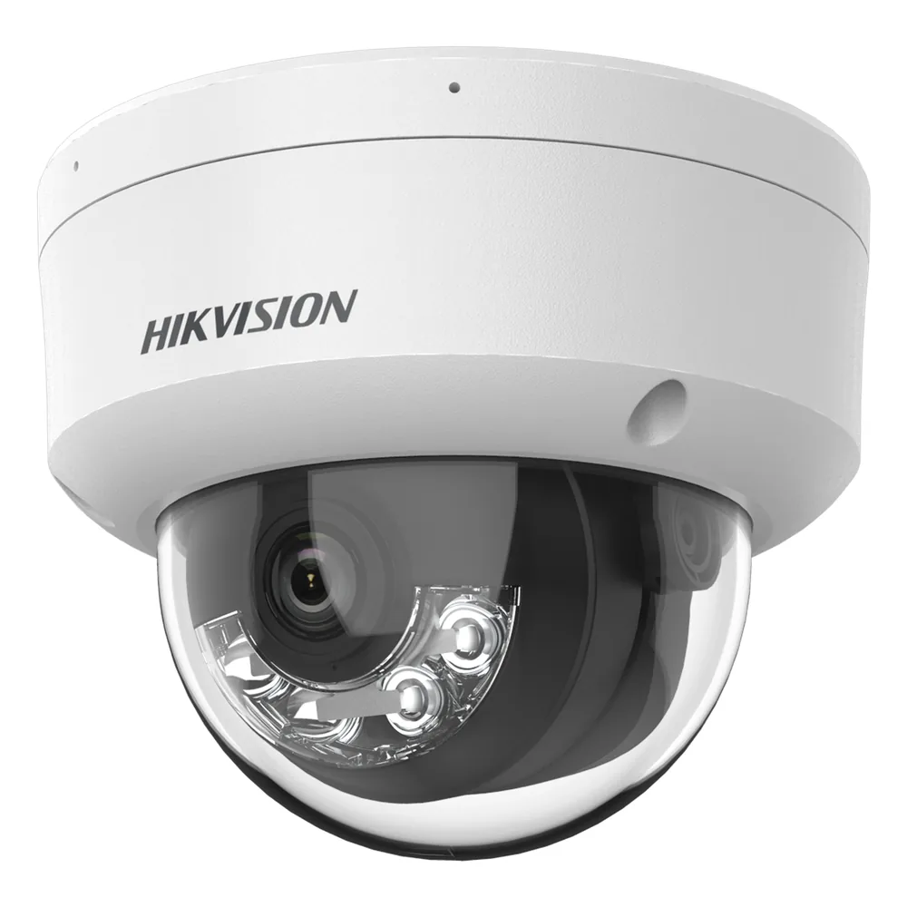 [Dual Light] Domo IP 4 Megapixel / Lente 2.8 mm / 30 mts IR + 30 mts Luz Blanca / Micrófono Integrado / Antivandálico IK08 / Exterior IP67 / H.265 / PoE / ONVIF / Micro SD