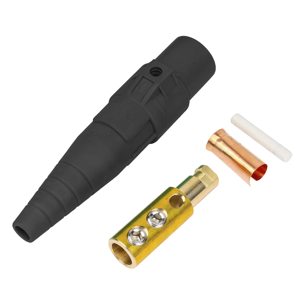 Conector Camlock Macho / 400 Amperes / AC 600V / Sección Cable 50-95 mm² / Abrazadera Compresión / Plástico Ingeniería / Varios Colores