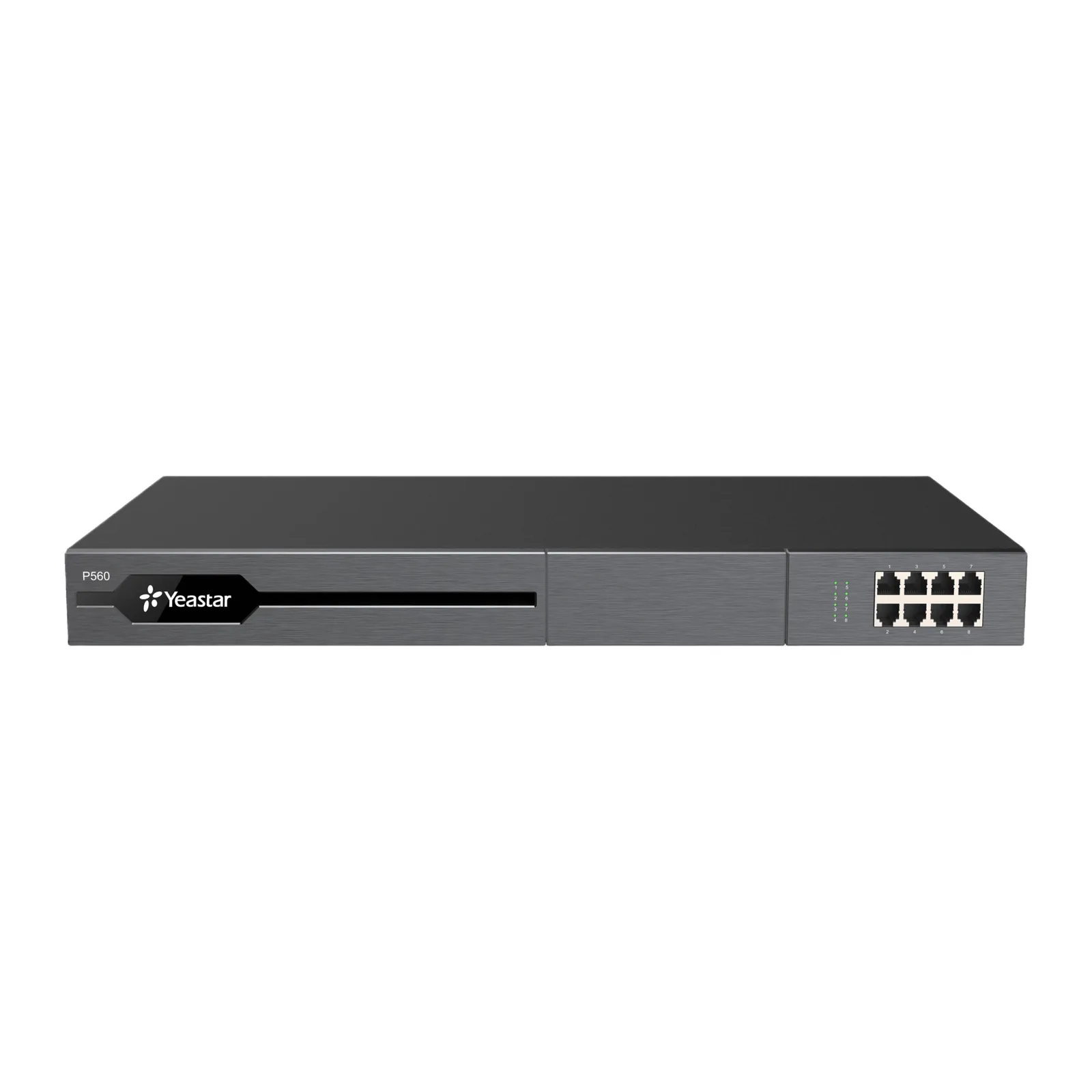 Conmutador IP PBX Enterprise Modular / 100 Extensiones Expansible a 200 / 30 Llamadas Simultáneas Expansible a 60 / Soporte E1/T1/PRI / Hasta 8 Puertos FXO/FXS / Call Center Avanzado / Omnicanal con IA