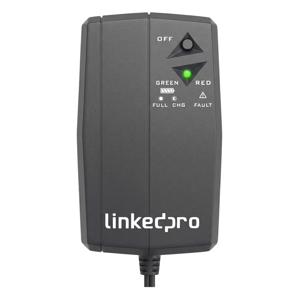 UPS de CD 25 W / Entrada 120 Vca / Salida 12 Vcd / Clavija NEMA 5-15P de entrada / Batería de Litio