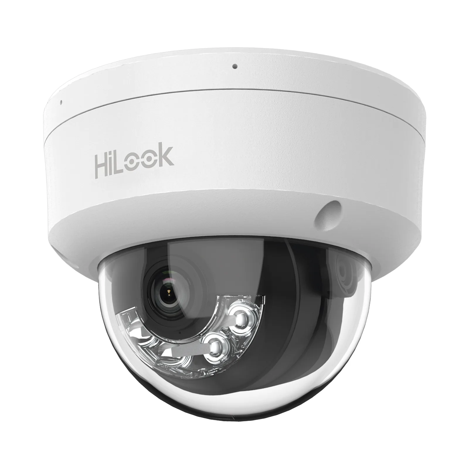 [Dual Light] HiLook Series / Domo IP de 4 Megapixel / Uso en interior / Lente 2.8 mm / 20 mts IR + 20 mts Luz Blanca / Micrófono Integrado / ACUSENSE Lite / PoE / dWDR / H.265+ / ONVIF
