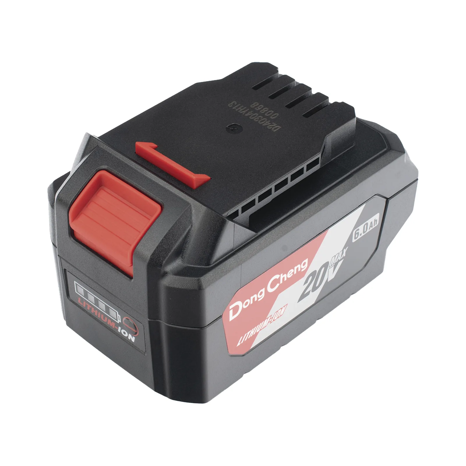 Batería de Litio 20V 6.0Ah / Indicador LED de Carga / Carcasa Reforzada / Compatible con Herramientas DONGCHENG 20V