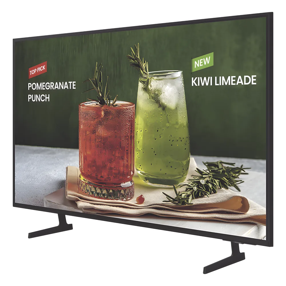 Televisión para Negocios 98" / UHD 4K (3840x2160p) / 250 nit / Tizen OS / HDMI / WiFi 5 / Bocinas 20W / eARC / Operación 16/7 / VESA 600x400