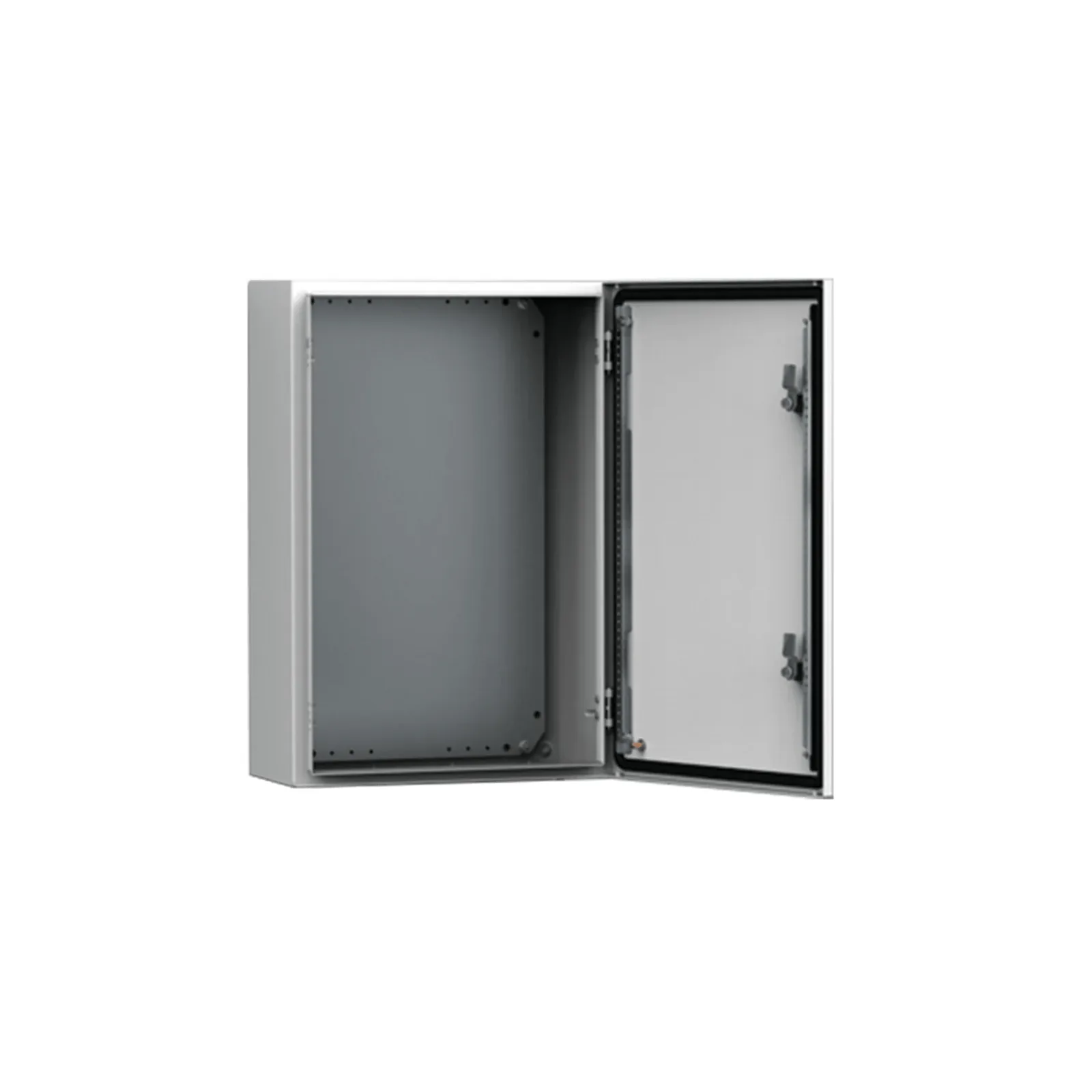 Gabinete de Uso Exterior MAS 600 x 400 x 210 mm (23.62 x 15.75 x 8.27 in) / NEMA 4/12/13 / IP66 / IK10 / Acero Dulce 1.5 mm / Platina de Montaje Incluida / Color Gris Claro