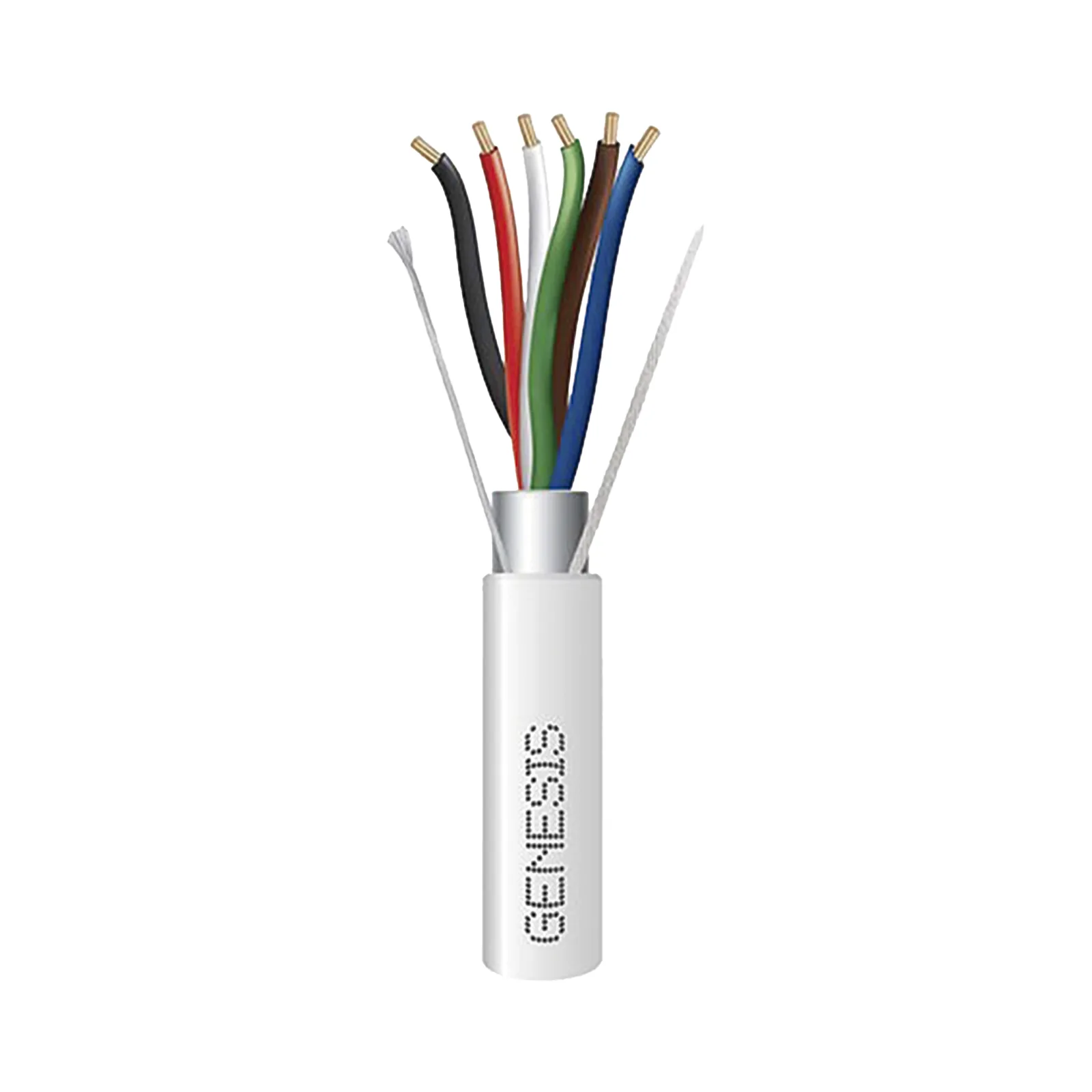 Carrete de 305 Metros (1000 Pies) / Cable de Cobre / 6 x 18 AWG / Plenum / Color Blanco / Blindado / Para Aplicaciones de Alarmas de Intrusión / Control de Acceso / Automatización / Interfonos y Tv Porteros