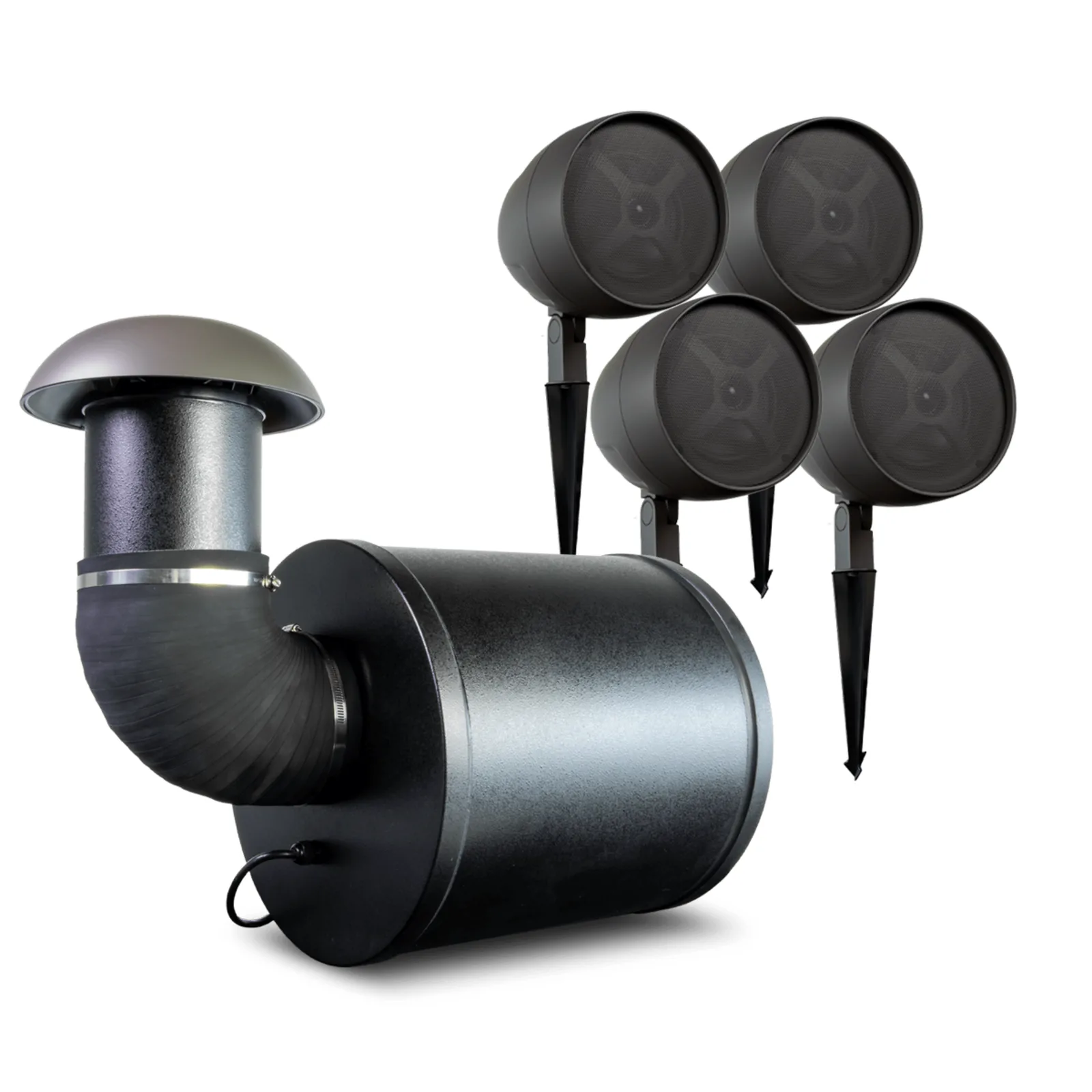 Altavoz de 2 vías | exteriores | 70V / 100V | woofer de 6.5 in | negro