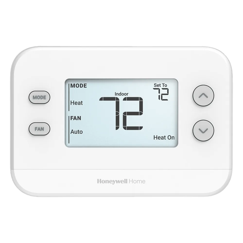 Termostato no programable de una etapa 1H/1C con placa de montaje UWP, serie FocusPRO N100