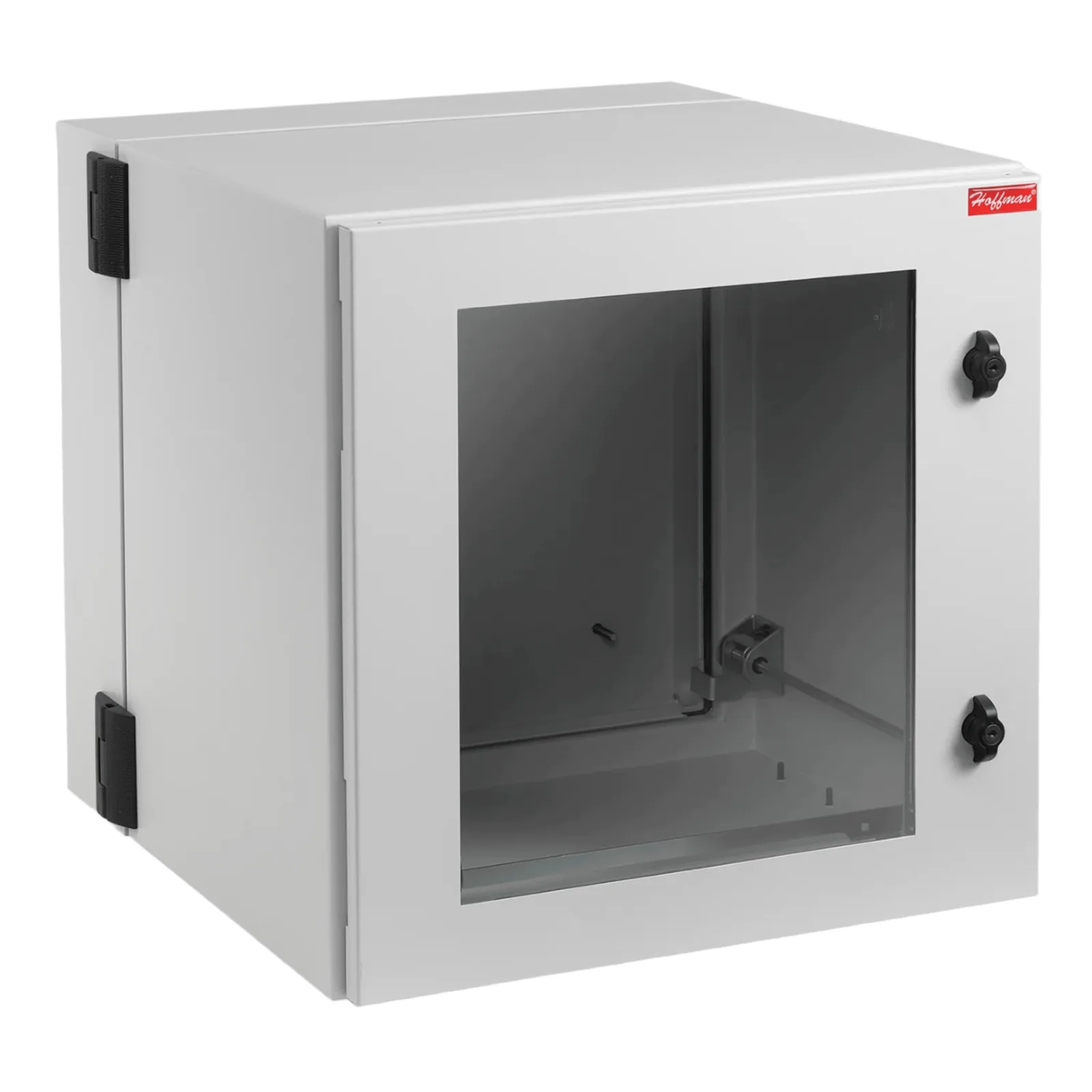 Gabinete Industrial ProTek de 12 UR Puerta con Ventana de 612 x 600 x 610 mm, Protección NEMA Tipo 12; IP55; IK10, Abatible, Fabricado en Acero, Color Gris Claro