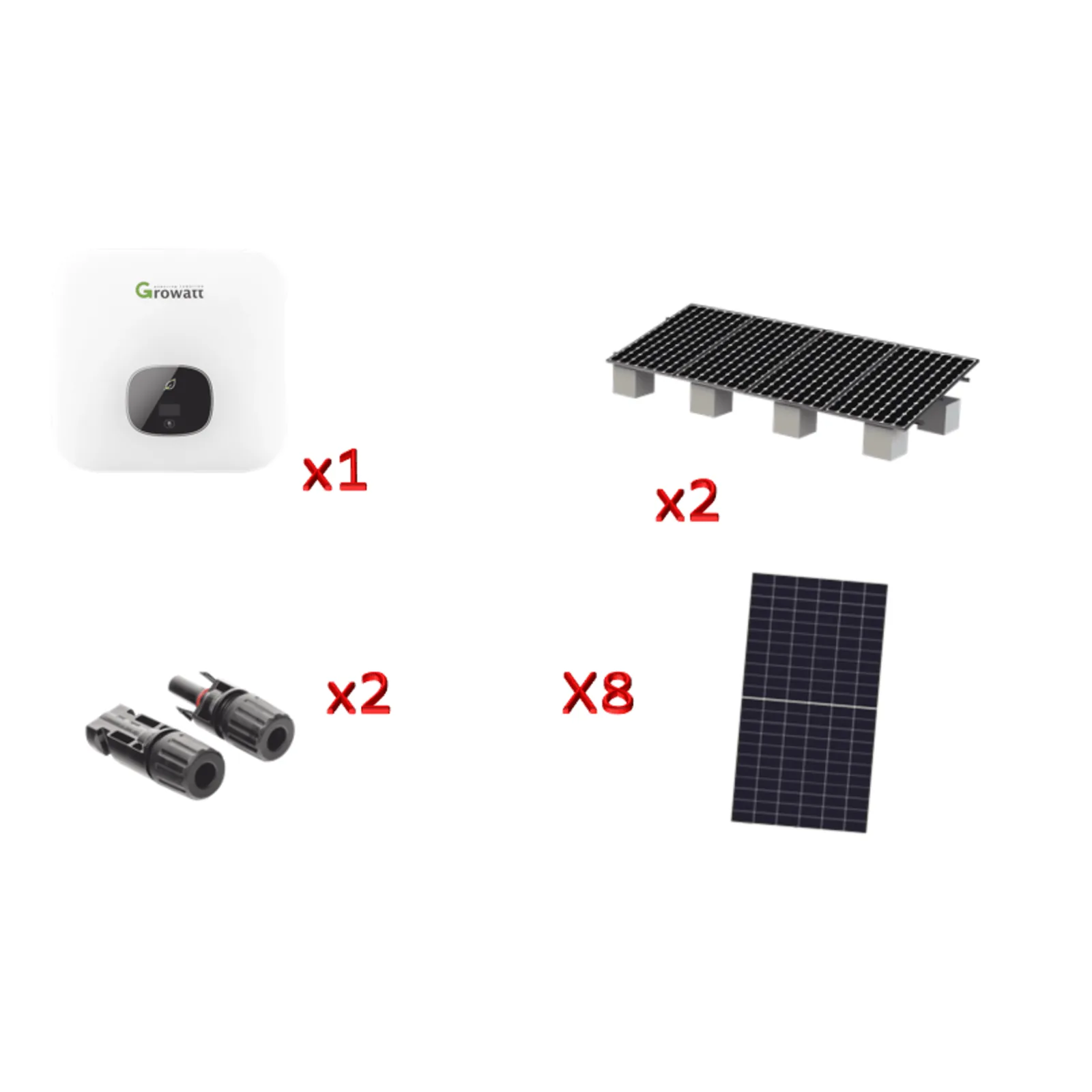 Kit Solar Interconexion / 5kW 220Vca / Inversor GROWATT / Montaje Incluido