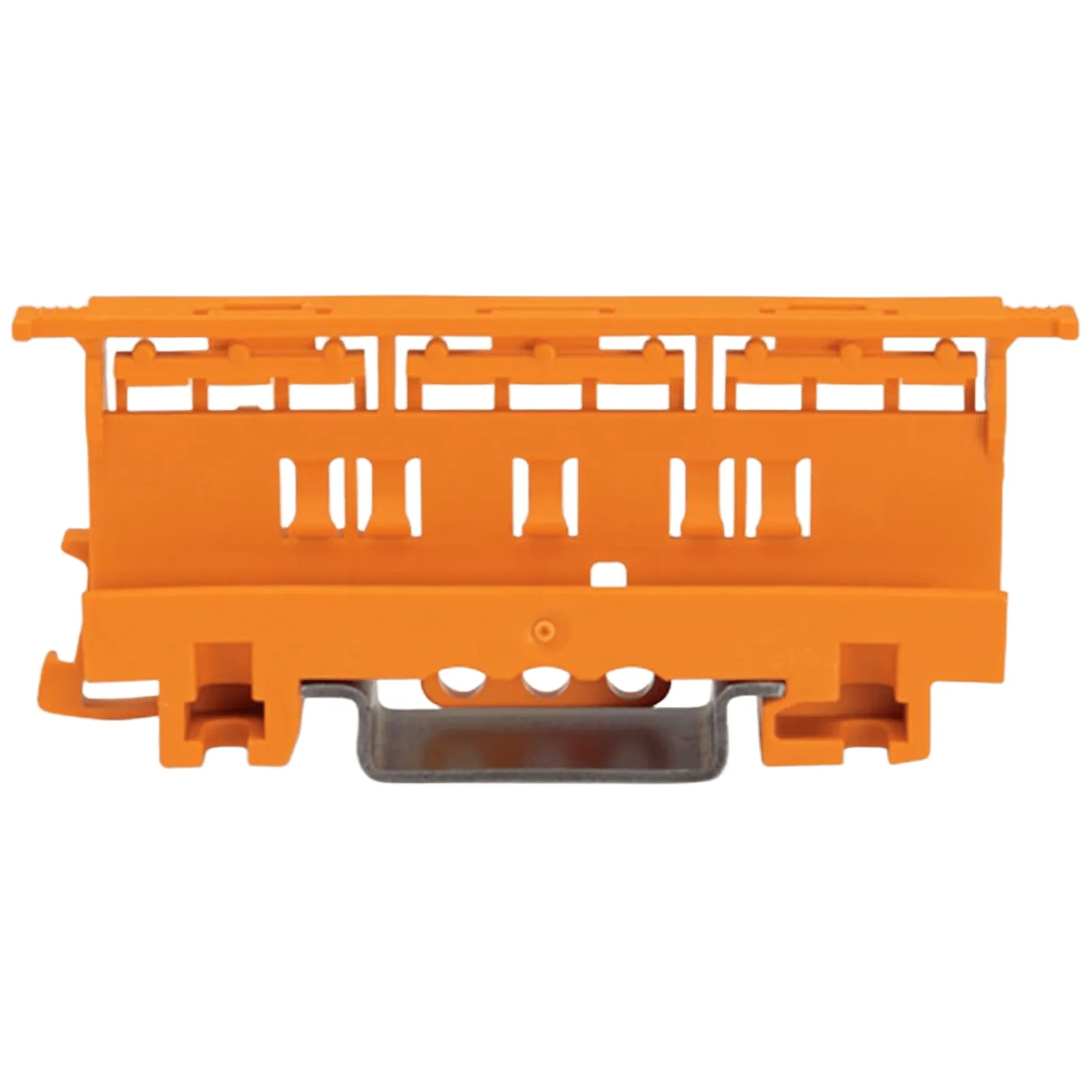 Portador de Montaje WAGO 221 Series, 4 mm², Montaje en Riel DIN-35 y por Tornillos, Color Naranja, Poliamida PA66 V0, 17.5 mm Ancho
