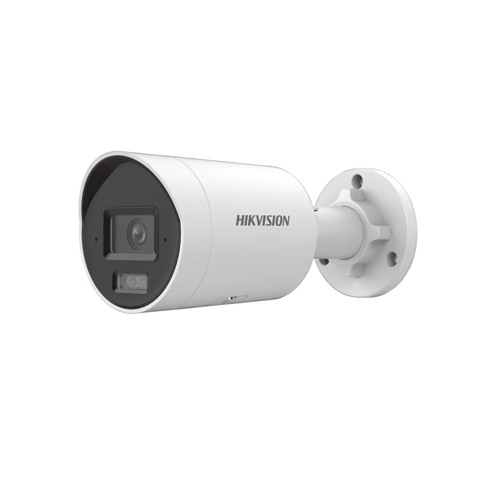 Bala IP 4 Megapixel / Lente 2.8 mm / Dual Light (40 mts IR + 40 mts Luz Blanca) / Darkfighter S / Microfono Integrado / Exterior IP67 / WDR 130 dB / 4 Analíticos: AcuSense, Deteccion Facial, Conteo de Personas por Cruce y Zona
