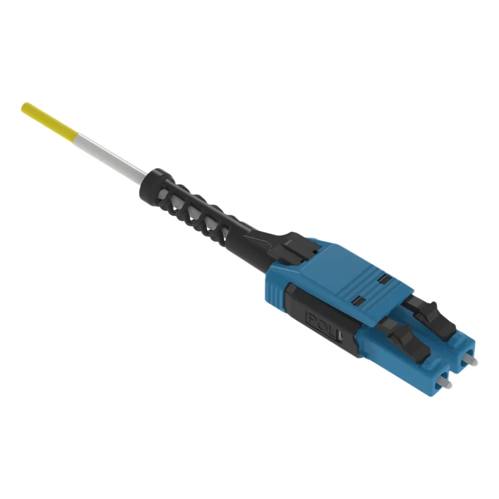 Jumper de Fibra Óptica Monomodo 9/125 OS2, LC-LC Uniboot Duplex, OFNP (Plenum), Color Amarillo, 2 Metros