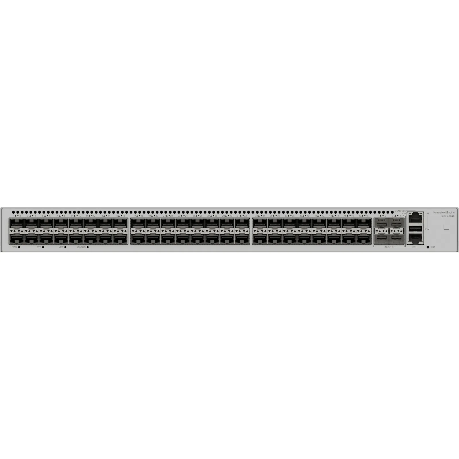 Switch eKit Core/Distribución Administrable Capa 3 / 48 puertos SFP de 1 Gbps + 4 Puertos SFP+ de 10 Gbps / Soporta iStack / Capacidad de Conmutación de 176 Gbps / Gestión Gratuita desde la Nube / Libre de Licenciamiento