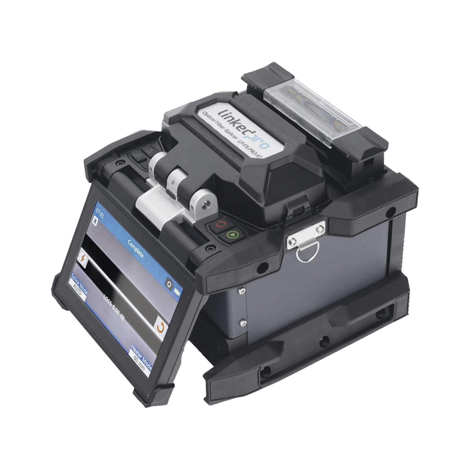 Fusionadora de Fibra Óptica con GPS para Fibra Óptica Multimodo y Monomodo / Alineación por Núcleo / 6 Motores para Mejor Precisión en el Empalme / Capacitación básica virtual gratuita
