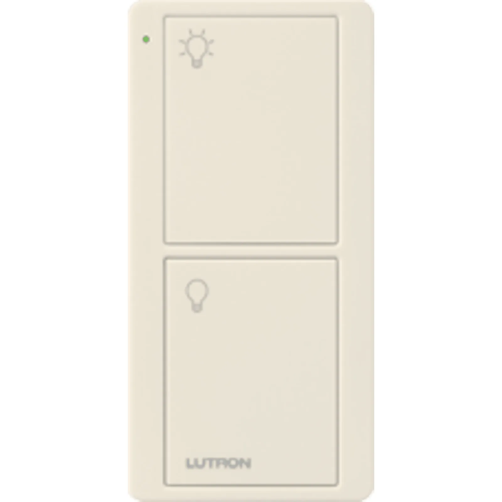 Control Pico inalámbrico de 2 botones para encendido y apagado, gloss light almond