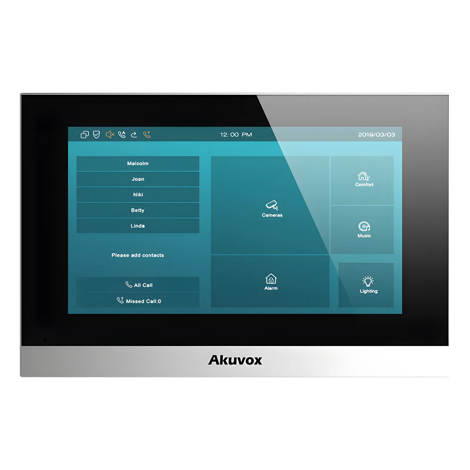 Monitor Color Plata Linux / Pantalla Touch de 7 Pulgadas / SIP / POE / WIFI / Compatible con Frentes de Calle Akuvox