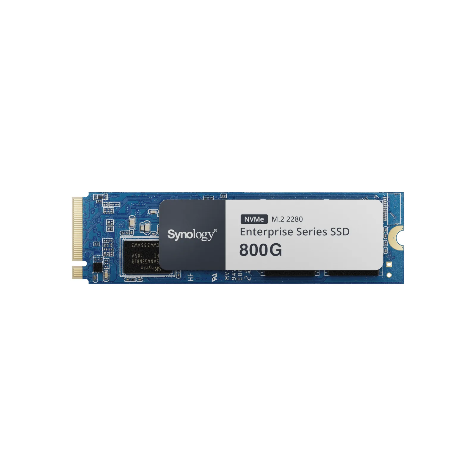 SSD NVMe M.2 Serie Enterprise | SSD 800GB | Alto Rendimiento 660.000 IOPS Lectura | 120.000 IOPS Escritura | Resistencia Hasta 2900 TBW | Protección de Datos Integral | Análisis de Vida Útil | Compatible con Synology DSM.