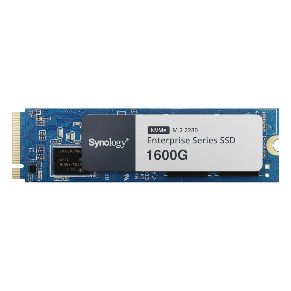 SSD NVMe M.2 Serie Enterprise | SSD 1600GB | Alto Rendimiento 660.000 IOPS Lectura | 120.000 IOPS Escritura | Hasta 2900 TBW | Protección de Datos Integral | Compatibilidad con Synology DSM.
