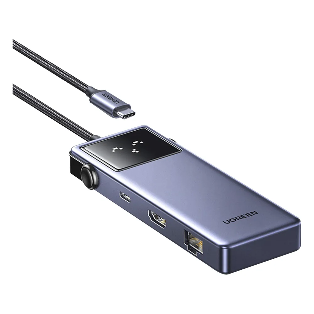 Hub USB-C 7 en 1 / USB-C a HDMI 4K 60Hz / 2x USB-A 3.0 + USB-C 3.0 + USB-A 2.0 / Gigabit Ethernet / PD 100W / Cable 20 cm (7.9 in)