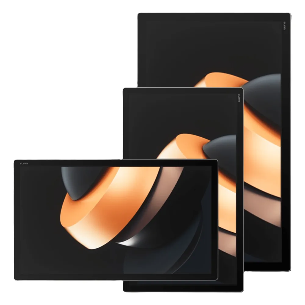 Pantalla Interactiva SUNMI FLEX 3 22" / Diseño Modular / Procesador Qualcomm Octa-Core 2.4 GHz / Pantalla Capacitiva Multi-Touch FHD 400 Nits / Inclinación 15° a 80° / IP54 / NFC / Bluetooth 5.0 / POE / Android 13