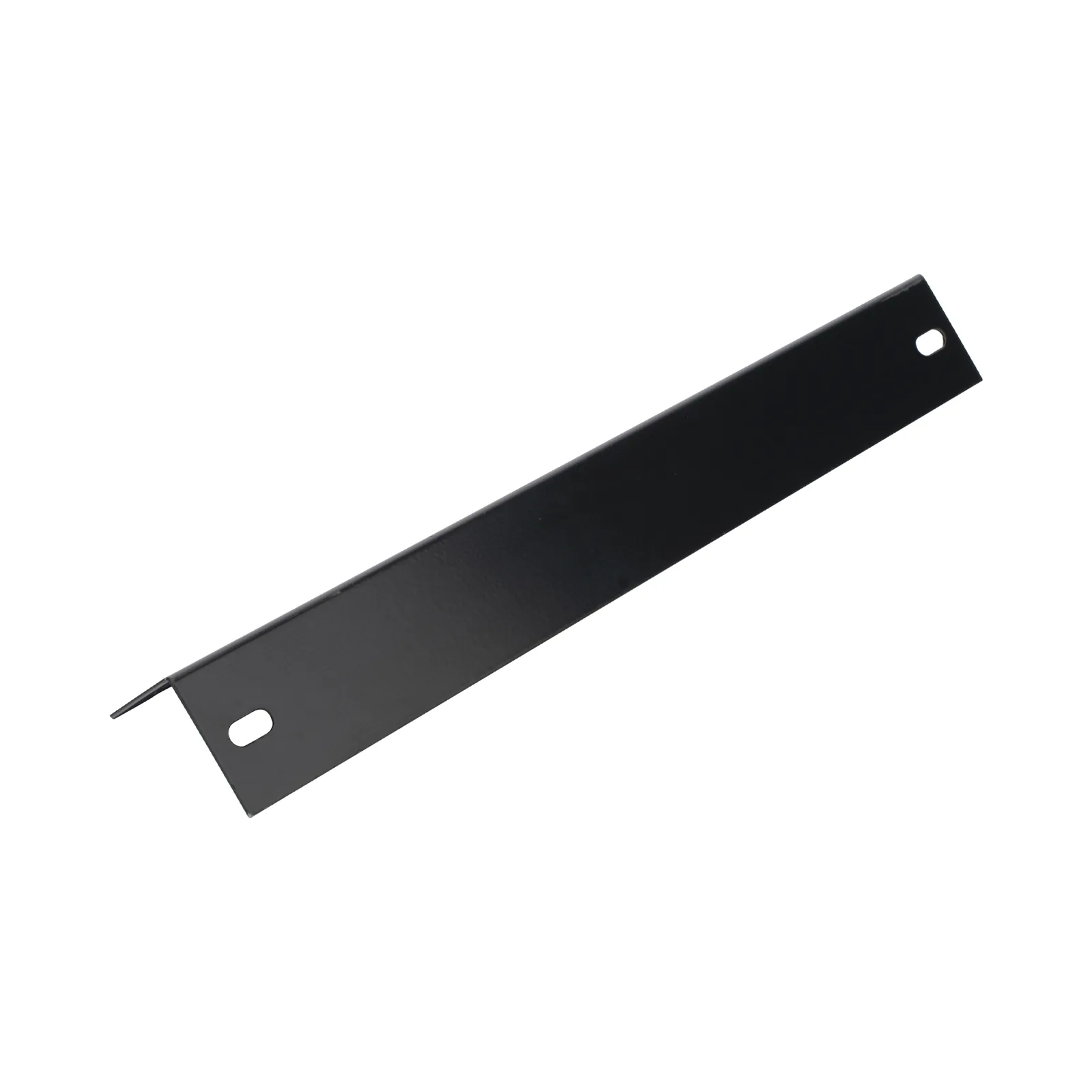 Ménsula Terminal para Escalera Tubular de 1.5" de Peralte y 12" de Ancho, Acabado con Pintura Epóxica Color Negro, Ideal para el Soporte y Terminación de la Escalera Tubular