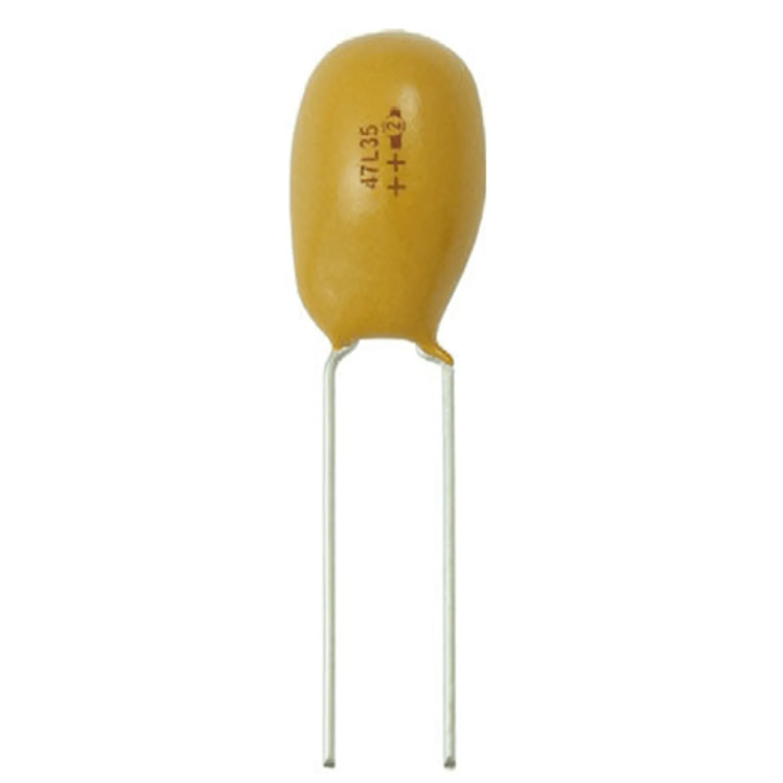 Capacitor de Tantalio de 2200nF , Emplomado sólido de 25 Vcc