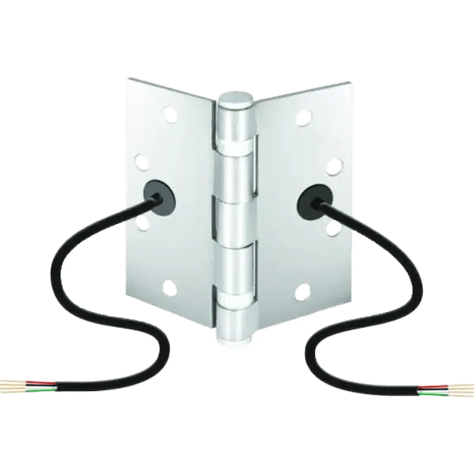 Bisagra de Transferencia Eléctrica SD-H412 / 12-24 VAC/VDC / 4 Hilos 28AWG / Acero Resistente a Vandalismo / Transferencia de Energía y Datos / Reemplazo de Bisagra Estándar