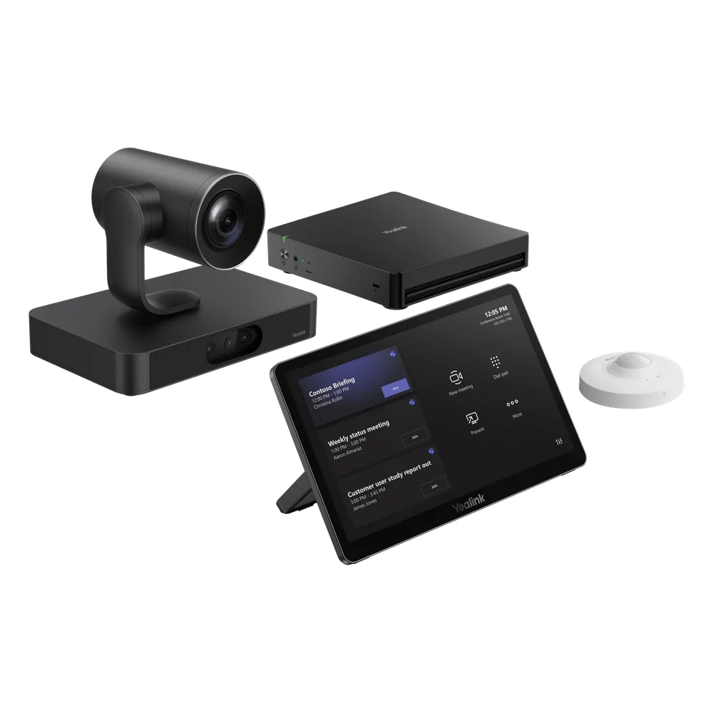 Sistema de Videoconferencia Yealink MVC-S80-C5U-000 para Microsoft Teams Rooms con Tecnología de IA Colaborativa y Cámaras Dual 4K