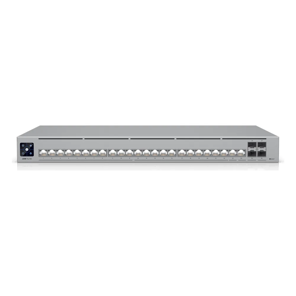 UniFi Switch Pro HD Capa 3, 24 puertos Etherlighting / (22) puertos 2.5 GbE, (2) puertos 10GbE, (4) puertos 10G SFP+