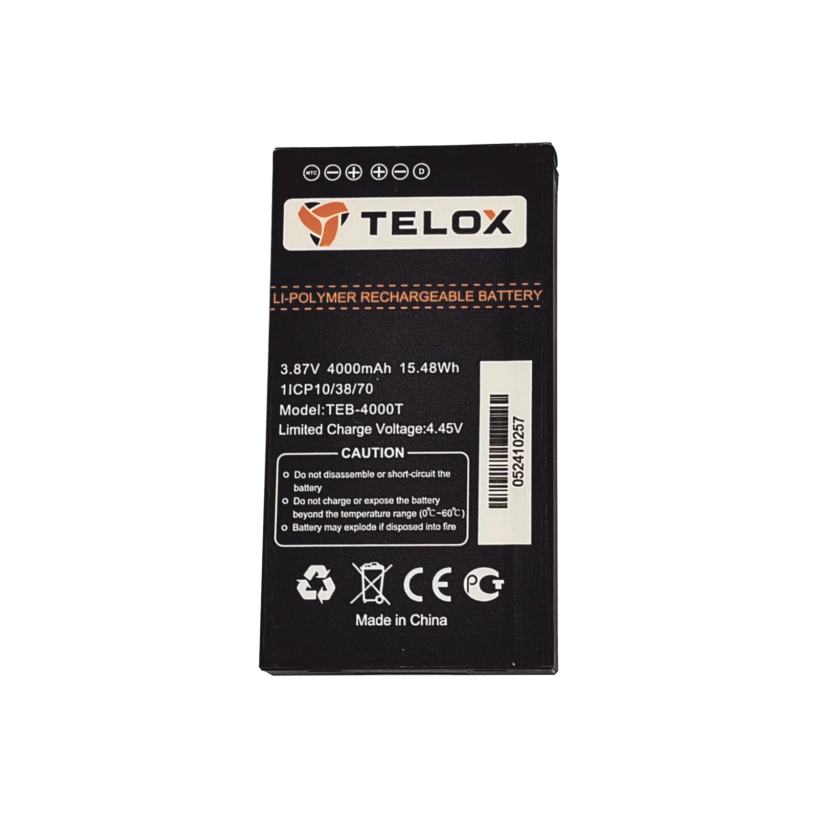 Batería de Li-Ion 4000mA Para Radios MT100 TELOX