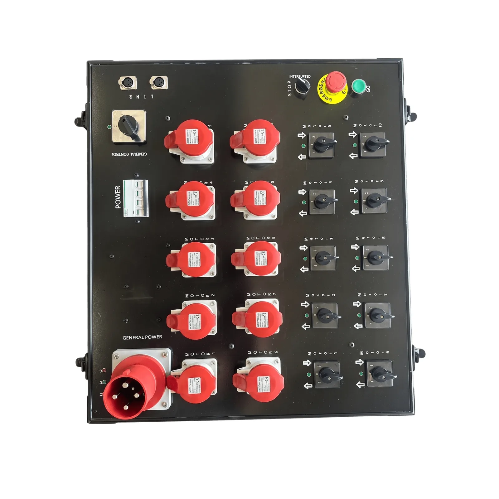 Controlador de Polipastos 10 Vías | Control Directo Trifásico 110V | Rack Touring Grade