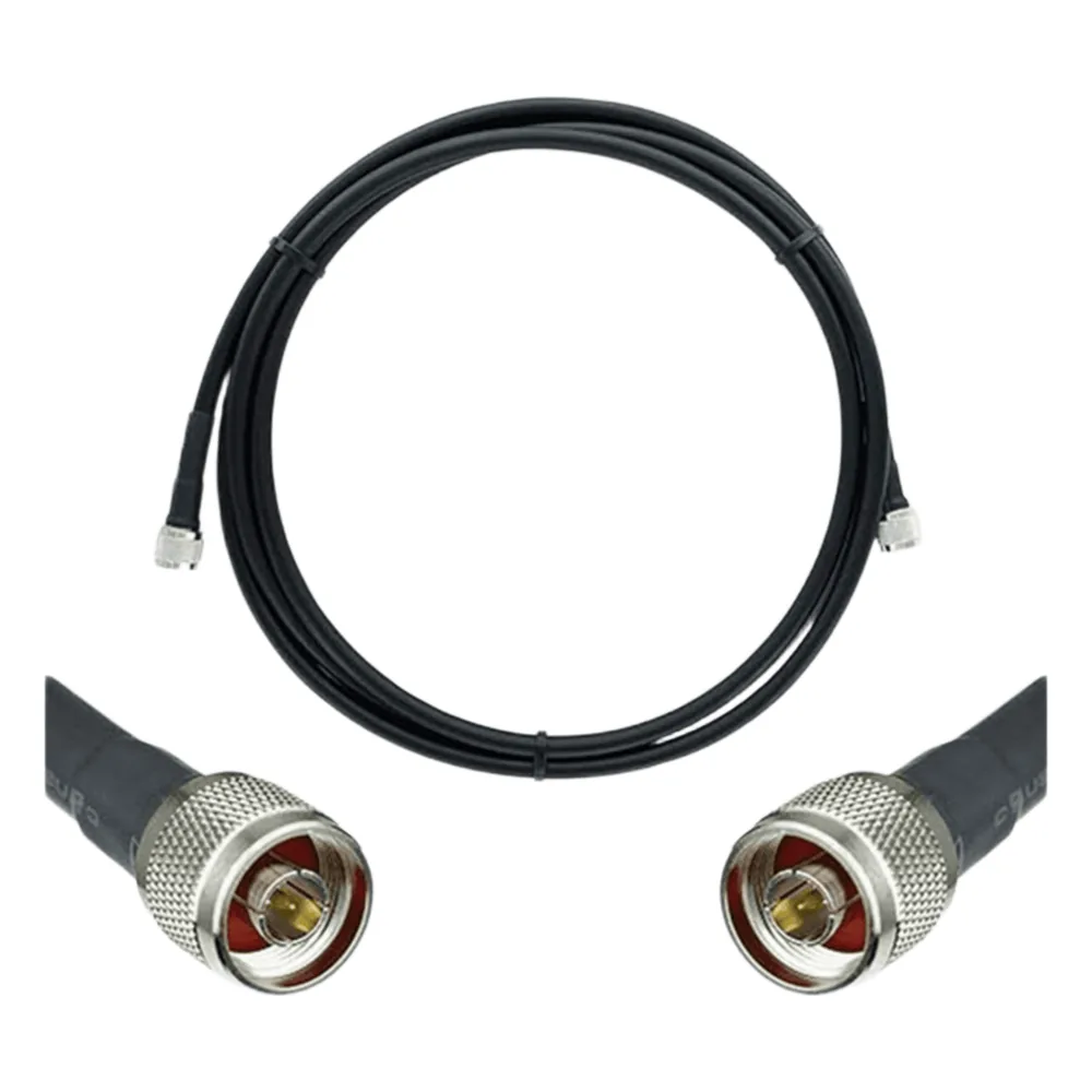Jumper Coaxial de 50 Ohm con Cable Wilson-400 | Conector N Macho en los Extremos | 9.14 Metros (30 Pies) de Longitud.