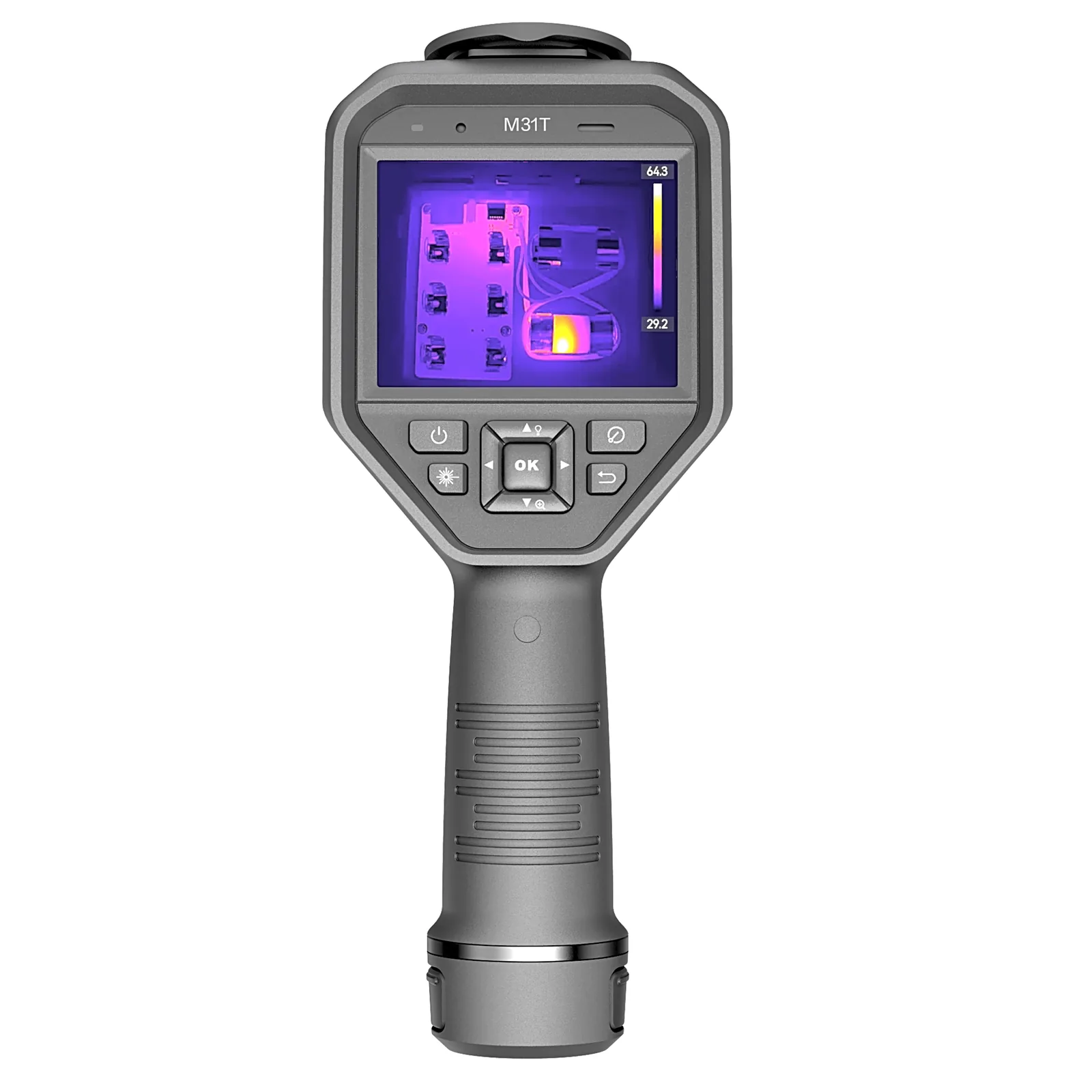 M31T - Cámara Termográfica Portátil Dual / Super IR 768 x 576 / Lente Óptico (8 Megapixel) / WiFi / IP54 / Ranura MicroSD hasta 64 Gb / Hasta 4 Horas de Funcionamiento Continuo