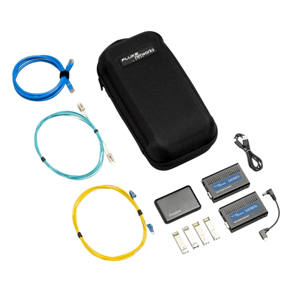 Probador de fibra para LinkIQ de 1 Gb/s y 10 Gb/s / Ping y Diagnóstico Switch / Bolsa de Transporte