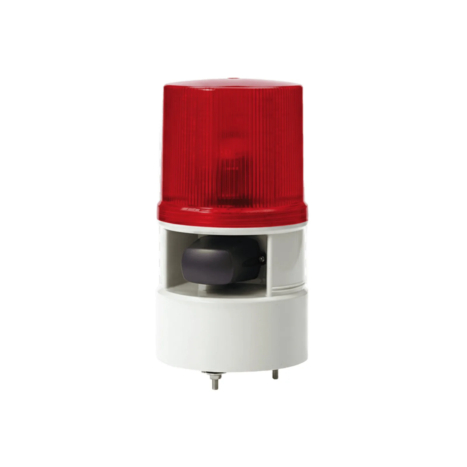 Luces de advertencia color Rojo con sirena incorporada con 5 tonos máx. 105 dB en 12-24 VCD