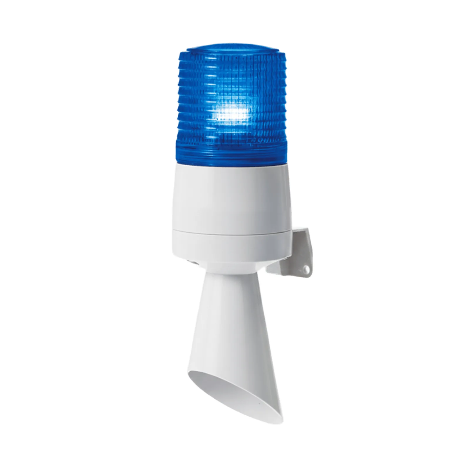 Luz LED con patrones de destello fijo y destellante con buzzer incorporado de alto volumen Máx. 95 dB color Azul 110 VCA