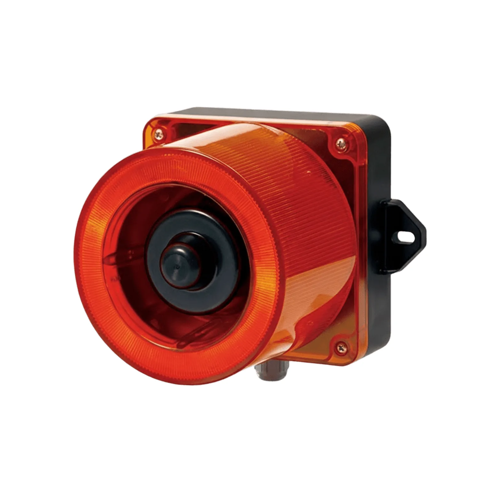 Combinacion de baliza LED color Rojo y sirena electrónica de 31 tonos resistente a la intemperie de volumen máx. 123 dB a 12-24 VCD