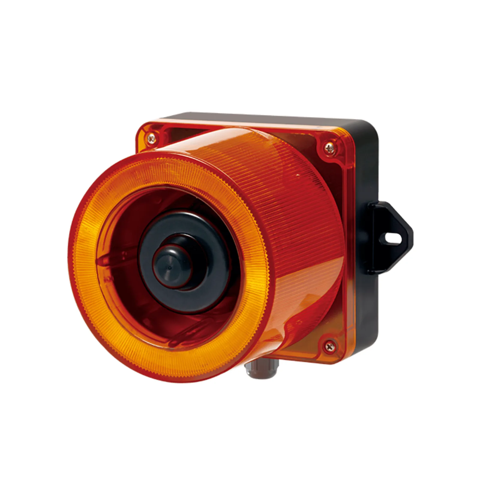 Combinacion de baliza LED color Ámbar y sirena electrónica de 31 tonos resistente a la intemperie de volumen máx. 123 dB a 12-24 VCD