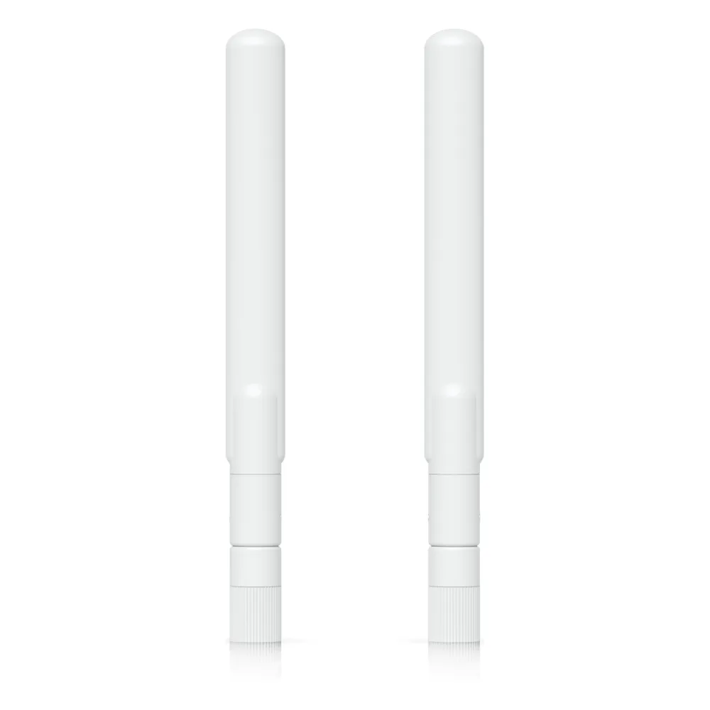 Par de Antenas Omnidireccionales Ideales para el UK-Ultra. Incluye dos Antenas de Doble Banda con 3 dBi en 2.4 GHz y 4 dBi en 5 GHz